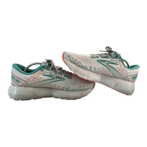 Brooks Glycerin 20 Womens Running Shoes Cushion Breathable White Blue